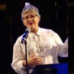 Rachel Buchanan pictured centre, at Verb Te Aro Pā poetry event